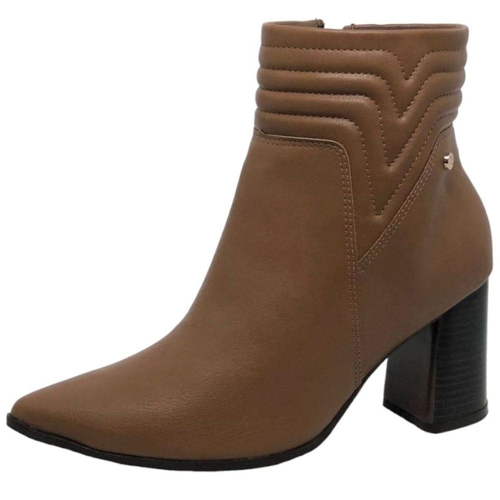 Bota Feminina Ramarim Ankle Boot Salto Bloco 2358123