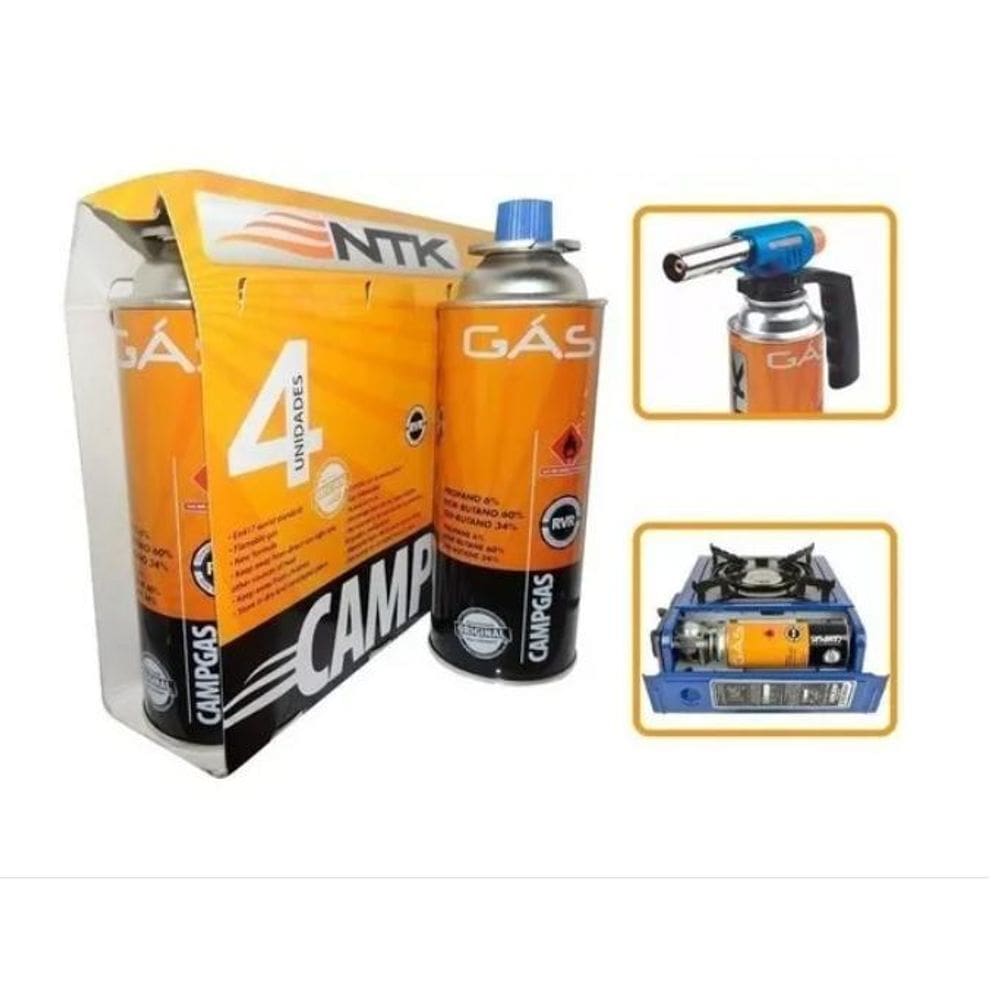Gás Refil Lata Para Maçarico Fogareiro Butano Propano 227g