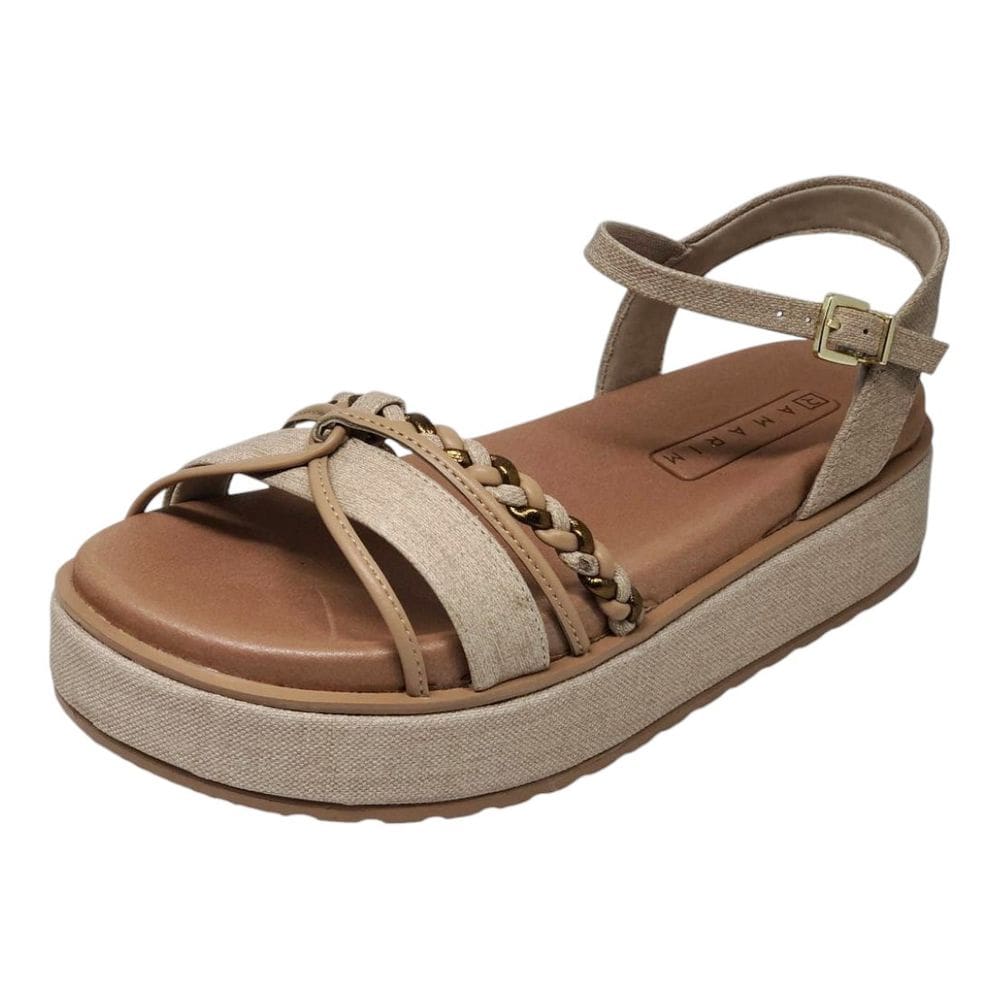 Sandália Feminina Metalizado Conforto Flatform Ramarim