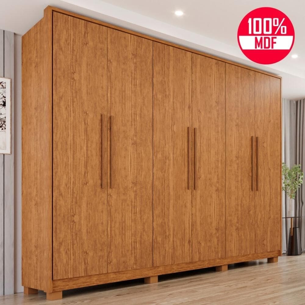 Guarda-Roupa Casal 100% MDF 6 Portas e 6 Gavetas Premium - Tudo de Móveis