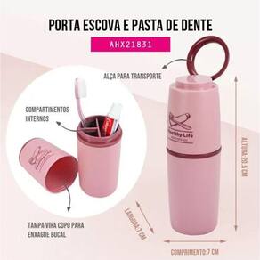Porta Escova De Dentes Rosa 2