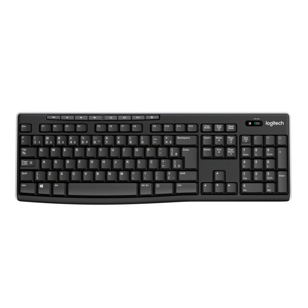Teclado Sem Fio Logitech K270, Multimídia, Unifying, ABNT2