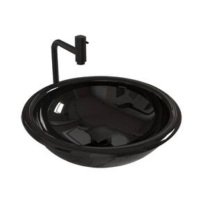 Cuba Apoio Lume Com Torneira Inox Black E Válvula Click Black Preto Brilho