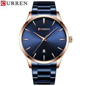 Relógio Curren Quartz para homens com pulseira de aço 8357 à prova d`água