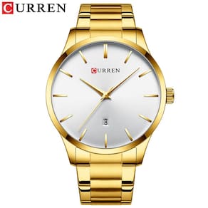 Relógio Curren Quartz para homens com pulseira de aço 8357 à prova d`água