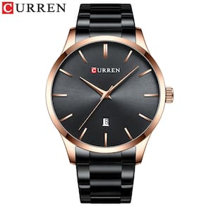 Relógio Curren Quartz para homens com pulseira de aço 8357 à prova d`água