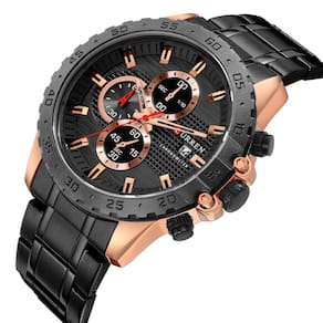 Relógio Curren 8334 Quartz 6 mãos à prova d`água com pulseira de aço