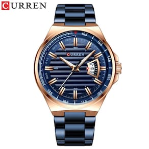 Relógio Curren/8375 Pulseira impermeável de aço inoxidável de 30 m