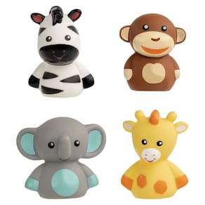 Dedoches Amiguinhos da Selva Infantil com 4 Unidades Fantoche Interativo Divertido Buba