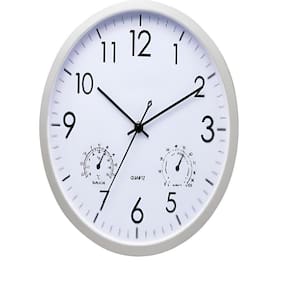Relogio Parede Completo Termometro Higrometro Medidor Temperatura Decorativo Escritorio Vintage