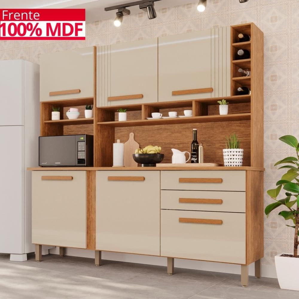Cozinha 6 Portas 2 Gavetas Ágata - Tudo de Móveis