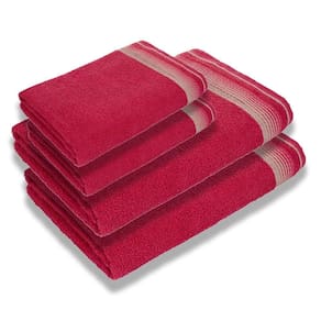 Kit 4 Toalhas Luxury Soft Beka Banho + Rosto Luxo Cereja