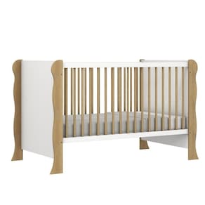 Berço Mini Cama Laís Branco Com Bétula Carolina Baby