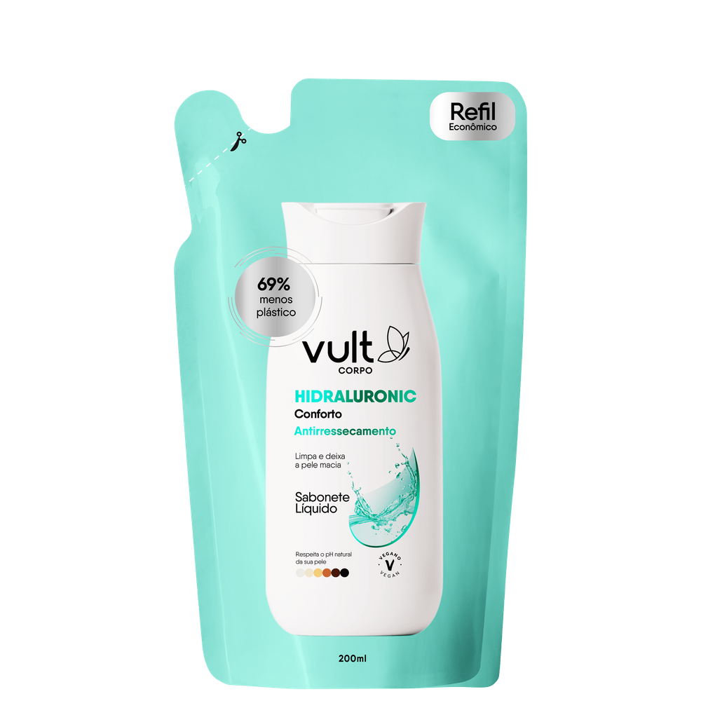 Vult Corpo Hidraluronic Conforto Antirressecamento Refil - Sabonete Líquido 200ml