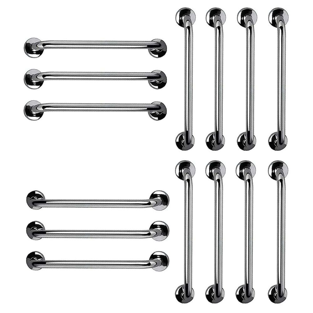 Barra de Apoio 60cm Aço Inox Kit 14 Unidades Banheiro Box Idoso Gestante Cadeirante Deficiente Acessibilidade Suporte Escada Corrimao