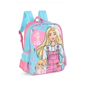 Mochila De Costas Infantil Barbie Pet Fashion Azul - Luxcel