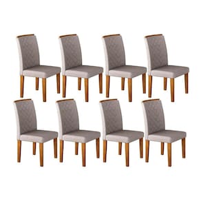 Conjunto: Mesa Sala Jantar Jade Kit 8 Un Imbuia/Linho Turim - Rufato