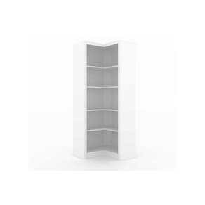 Estante Livreiro Solteiro ME4132 de Canto c/ 4 Prateleiras Branco - Tecno Mobili
