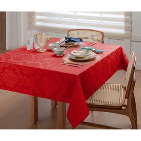 Toalha De Mesa 10 Lugares Vermelho Jacquard 3,0M Natal