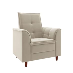 Poltrona Decorativa Estofada Confortável Sala Atenas Suede