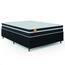 Cama Box Casal Queen Colchão Molas Qatar 158x198x60cm Branco / Preto - Suporta até 200 Kg Por Pessoa