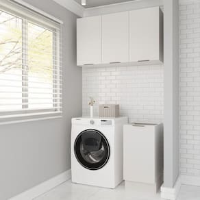Lavanderia Modulada 2 Peças sem Tampo com Rodapé Ipanema Cabecasa Madeiramadeira Branco