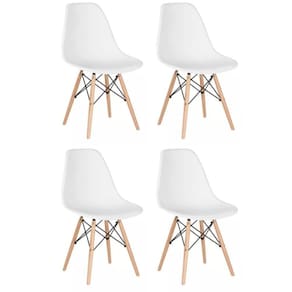 Conjunto 4 Cadeiras Eames Eiffel Dkr Movescan Branca
