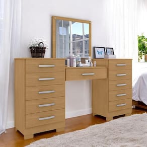 Conjunto Para Quarto De Cômodas E Penteadeira Floratta Naturalle