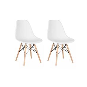 Conjunto 2 Cadeiras Eames Eiffel Dkr Movescan Branca