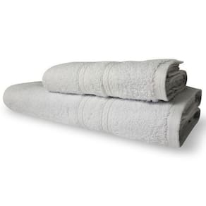 Kit 2 Toalhas Itália Soft 1 Banho 1 Rosto Grossa 100% Algodão 430g/m² Branca