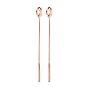 Conjunto 2 Colheres Bailarina Aço Inox Rose Gold