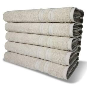 Kit 5 Toalhas De Banho 430g/m² Grande Grossa 80x150cm Itália Soft - Bege