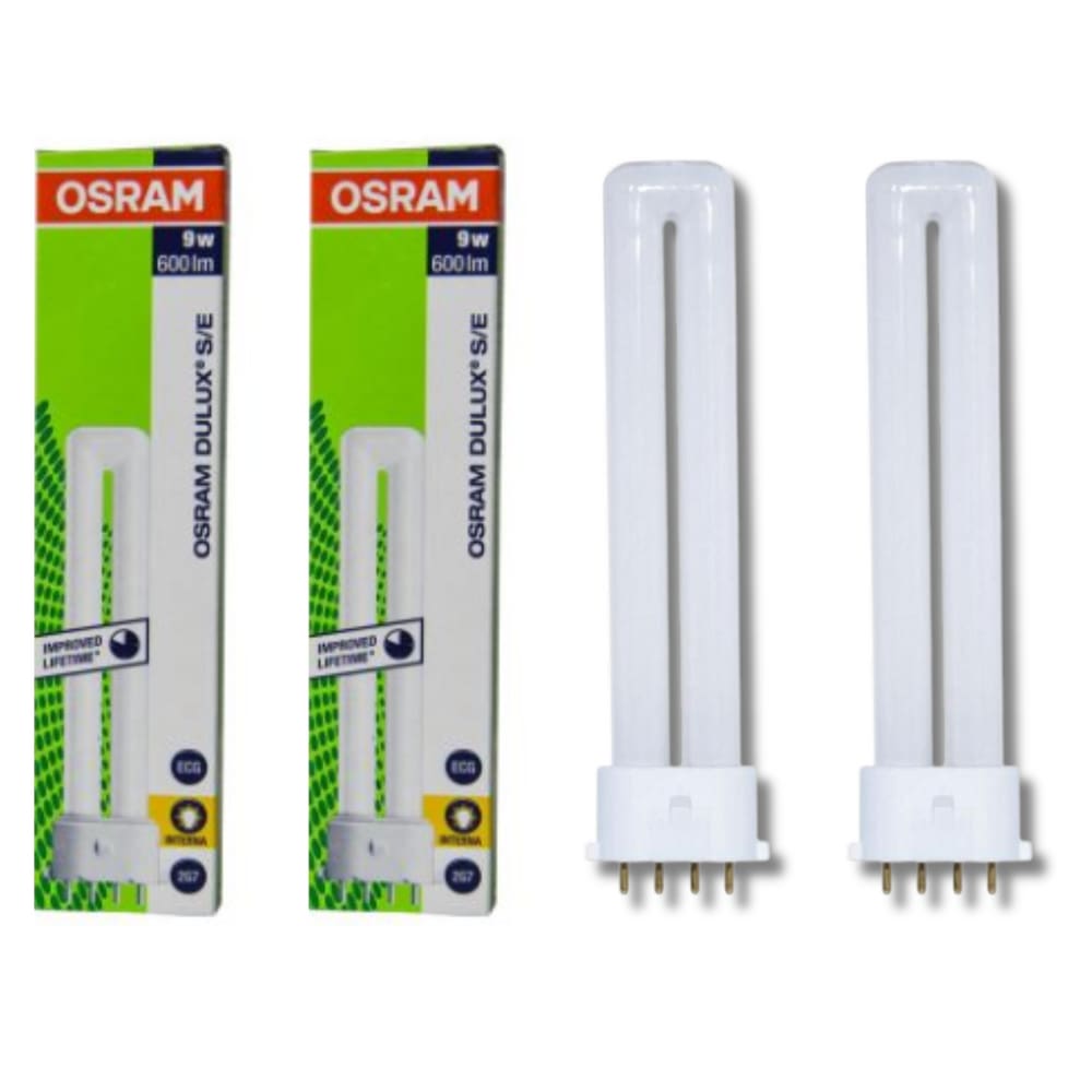 Kit 2 Lâmpadas Osram Dulux S/E 9W/827 Soquete: 2G7