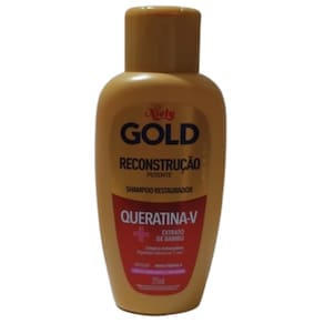 Shampoo Niely Gold Max Queratina-V + Extrato de Bambu Reconstrução Potente 275ml