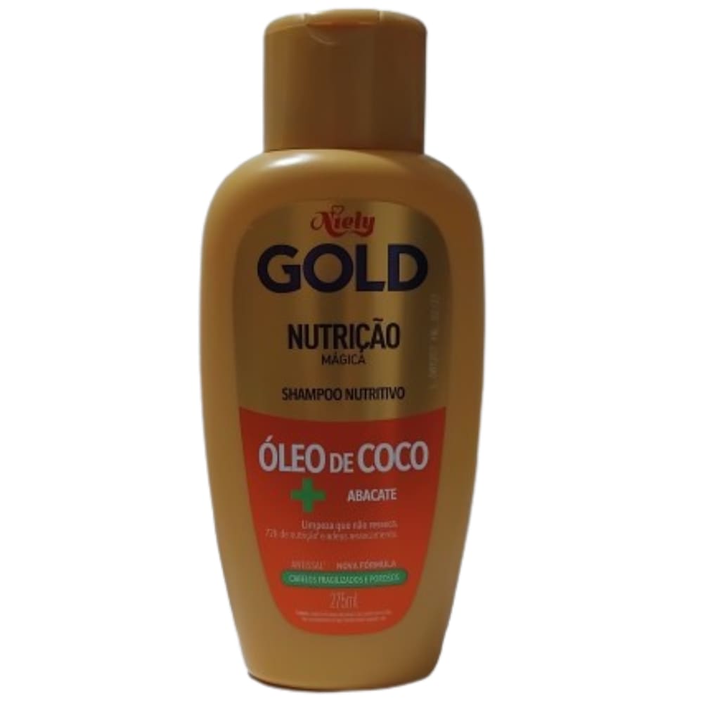 Shampoo Niely Gold Óleo de Coco + Abacate Nutrição Mágica 275ml