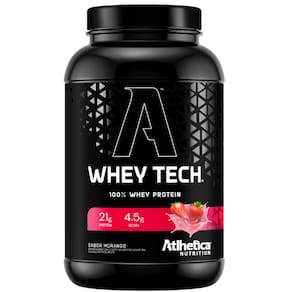 Whey Tech 900g Morango - Atlhetica Nutrition