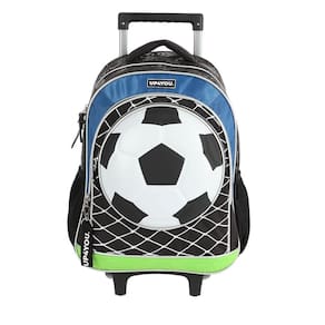 Mochila de Rodinhas Com Alça Luxcel Up4You Futebol Azul
