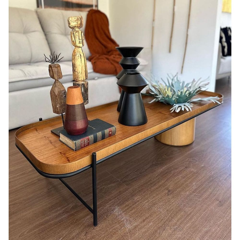 Mesa de Centro para Sala de Estar com Cachepô - Modular Nature - Montanhês Móveis