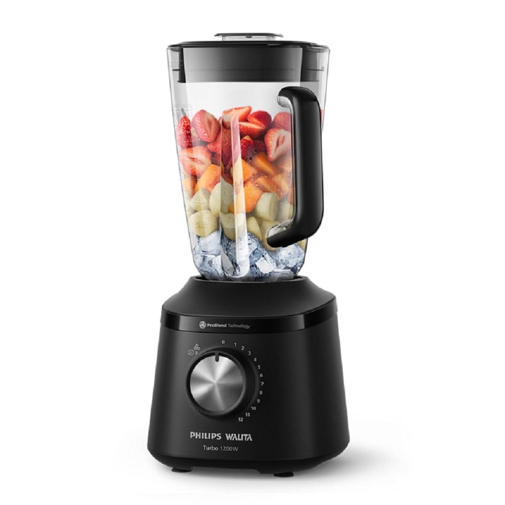 Liquidificador Turbo Philips Walita Série 3000 HR2271 12 Veloc. 3 Litros 1200W - Preto