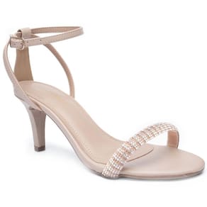 Sandália Via Marte Strass Feminina - Bege