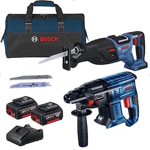 Kit Serra Sabre e Martelete Freedom 220v + Bolsa + Bateria e Carregador Bosch