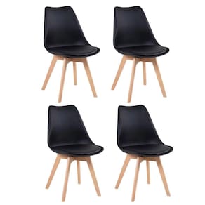 Conjunto 4 Cadeiras Eames Leda Estofada Movescan Preto