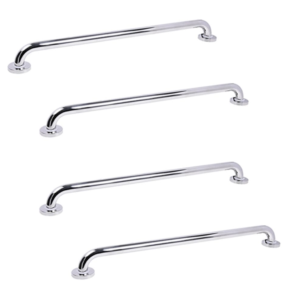 Barra de Apoio 70cm Barra Inox Kit 4 Unidades Suporte Gestante Idoso Criança Deficiente Acessibilidade Banheiro Box Corrimao Casa Segurança