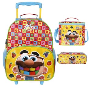 Kit Mochila Rodinha Lancheira Estojo Dermiwill José Comilão