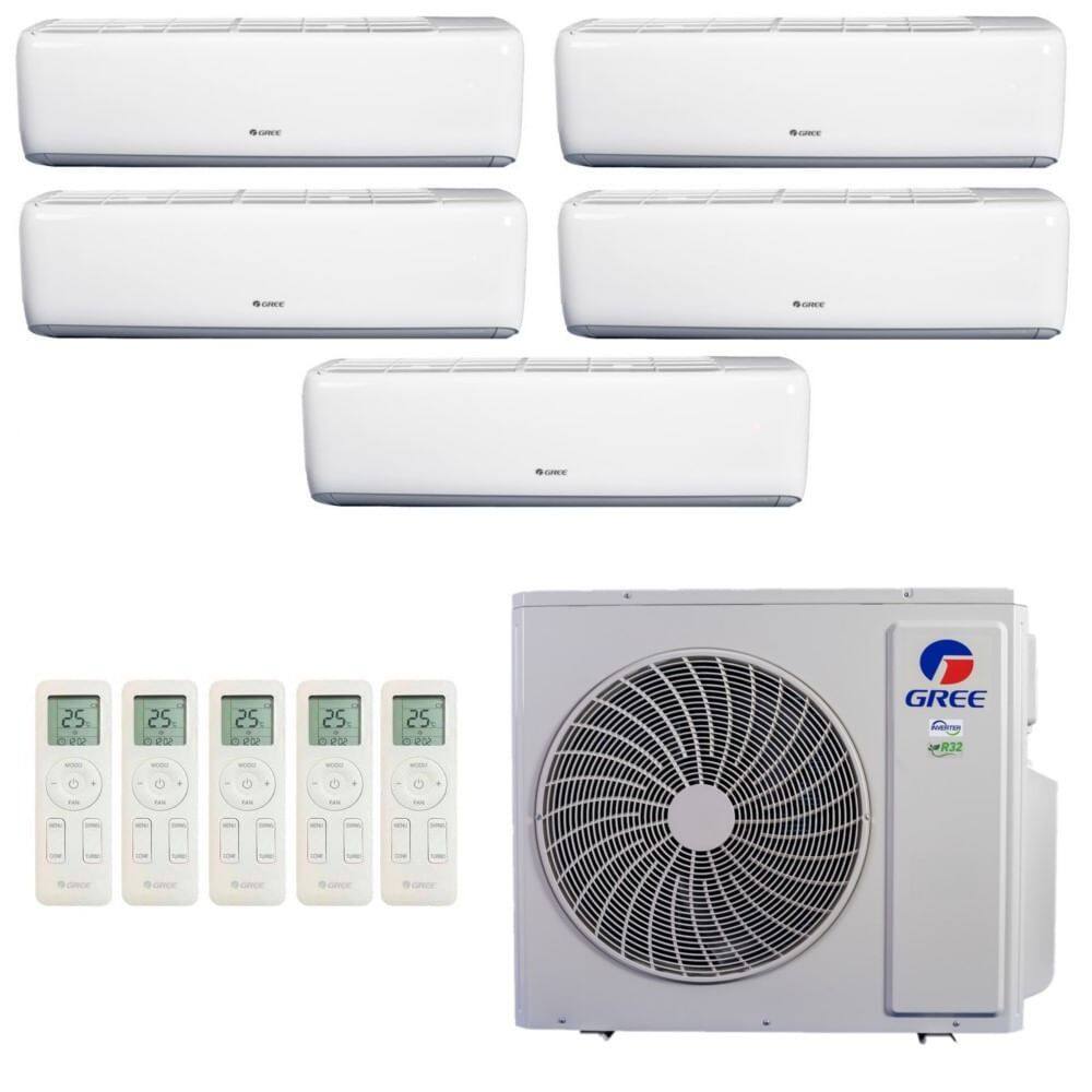 Ar Condicionado Multisplit Penta 54000 Btu(4x9000+18000) Quente/frio - Inverter - Gree - 220v - Gwh(18)atd-d6dna1a Gwh(09)atb-d6dna1a / 5gwhd(42)nd6bo