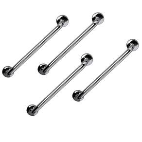 Barra de Apoio 70cm Inox Kit 4 Unidades Idoso Criança Gestante Banheiro Box Suporte Acessibilidade Deficiente Segurança Corrimao Escada