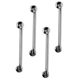 Barra de Apoio 70cm Inox Kit 4 Unidades Gestante Deficiente Idoso Criança Banheiro Box Acessibilidade Suporte Segurança Evita Acidente