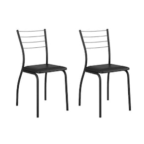 Kit 2 Cadeiras de Cozinha 1700 2 Un Preto/Courano Preto - Carraro