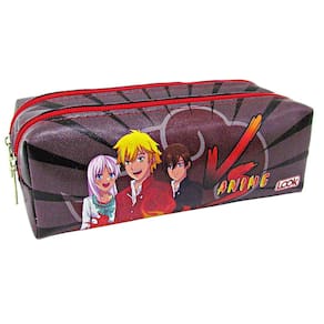 Estojo Escolar Masculino 2 Divisórias Duplo Anime Mangá