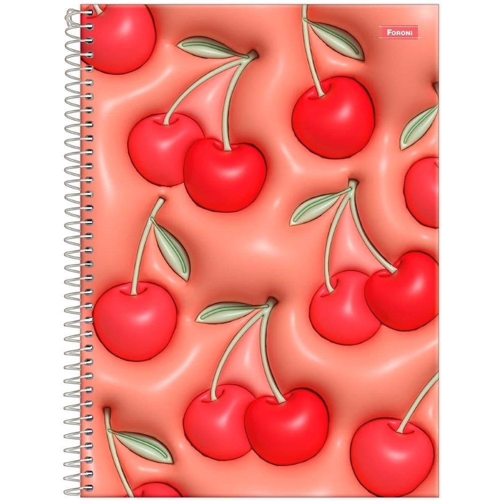 Caderno Espiral Universitário Foroni Capa Dura Nicecream 160 Folhas - Embalagem com 4 Unidades